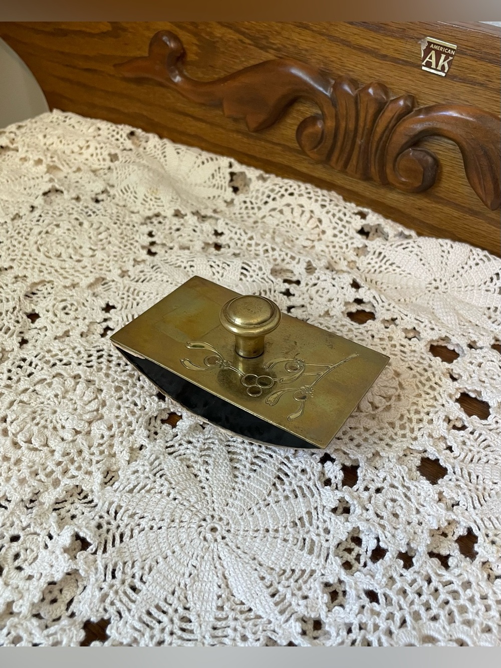 Antique Brass Rocker Ink Blotter